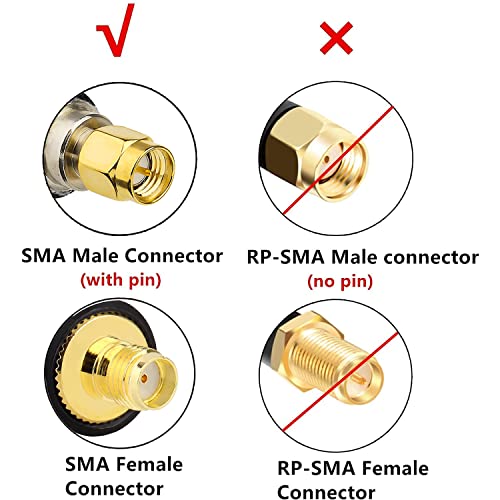 XRDS -RF 10FT KMR400 SMA Male to SMA Female Low-Loss Coax Cable for 3G 4G LTE, 5G Modems/Routers, Ham, ADS-B, SDR, GPS - Image 4
