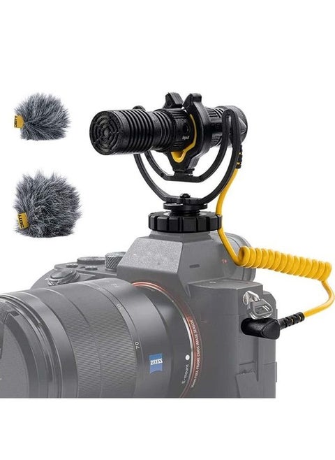 V-Mic D4 Duo Video Microphone Dual Mono/Stereo Recording Interview Mic with Shock Mount for Vlog Pocket Cam DSLR Camera