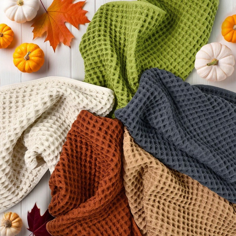 Jacquotha Waffle Hand Towel Set (5 Colors) â€“ Cotton Soft Lint-Free Quick Drying Towels for Family, Bathroom, Gym, Spa, Kitchen, 13â€ x 29â€ - Image 2