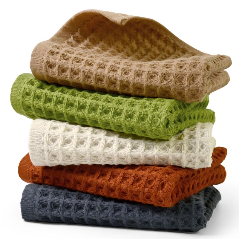 Jacquotha Waffle Hand Towel Set (5 Colors) â€“ Cotton Soft Lint-Free Quick Drying Towels for Family, Bathroom, Gym, Spa, Kitchen, 13â€ x 29â€ - Image 1