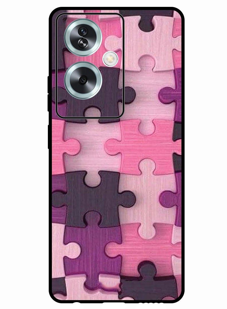 Theodor Protective Case Anti Scratch Shock Proof Bumper Cover For Oppo A79 5G Pink Puzzle - Image 1