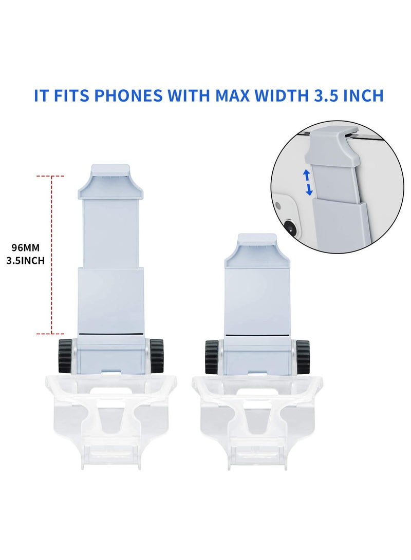 حامل هاتف لوحدة تحكم PS5، حامل هاتف محمول قابل للطي مع مشبك قابل للتعديل لوحدة تحكم PS5 DualSense اللاسلكية - أبيض - Image 2