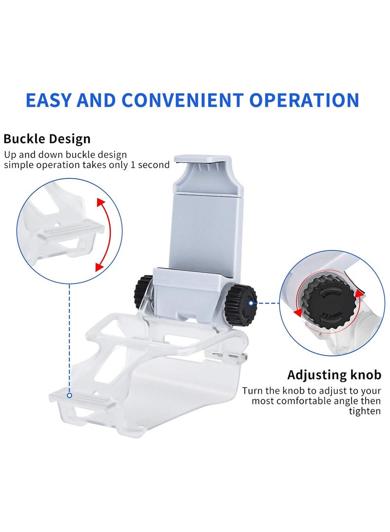 حامل هاتف لوحدة تحكم PS5، حامل هاتف محمول قابل للطي مع مشبك قابل للتعديل لوحدة تحكم PS5 DualSense اللاسلكية - أبيض - Image 4