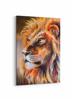 Framed Canvas Wall Art Stretched Over Wooden Frame, Lion Close-Up Painting, For Home, Living Room, Office Decor - pzsku/ZCD4908A2D68F708F9D42Z/45/_/1689684194/b631924e-7e8b-45c8-a95d-249f5ddc41de