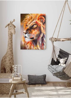 Framed Canvas Wall Art Stretched Over Wooden Frame, Lion Close-Up Painting, For Home, Living Room, Office Decor - pzsku/ZCD4908A2D68F708F9D42Z/45/_/1689684197/e042bab5-75af-48bc-9c00-259a2b856c1e