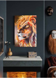 Framed Canvas Wall Art Stretched Over Wooden Frame, Lion Close-Up Painting, For Home, Living Room, Office Decor - pzsku/ZCD4908A2D68F708F9D42Z/45/_/1689684198/03cf341a-45c9-4ecf-84cc-73fa9f5a566d