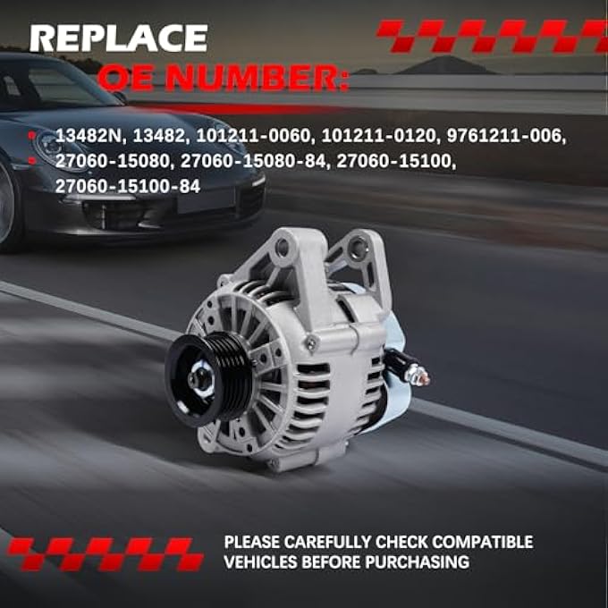 Autodevil 13482 Alternator Compatible with Prizm Celica Corolla Replace OE 334175 AND0036 N13482 111579 10463613 1012110060 94854169 - Image 3