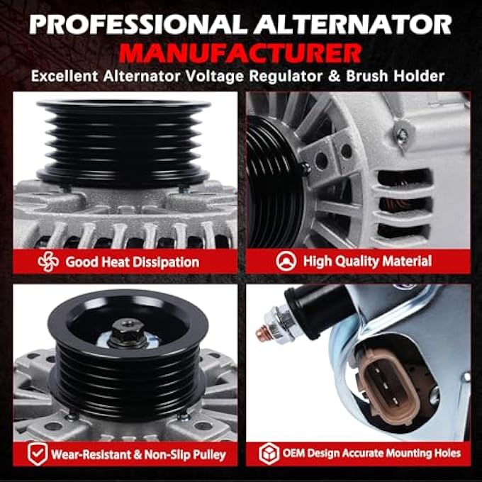 Autodevil 13482 Alternator Compatible with Prizm Celica Corolla Replace OE 334175 AND0036 N13482 111579 10463613 1012110060 94854169 - Image 4