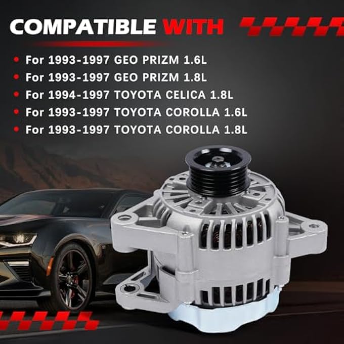 Autodevil 13482 Alternator Compatible with Prizm Celica Corolla Replace OE 334175 AND0036 N13482 111579 10463613 1012110060 94854169 - Image 2