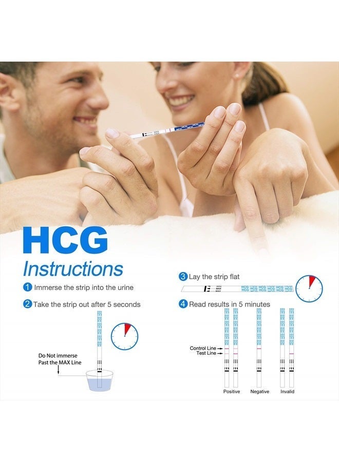 MomMed شرائط اختبار التبويض من MomMed، اختبارات التبويض والحمل (LH50-HCG20)، تتضمن 50 اختبار إباضة و20 اختبار حمل مع 70 كوب بول، وتتبع الإباضة بدقة واكتشاف الحمل المبكر - Image 4