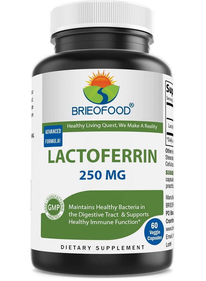 Brieofood Lactoferrin 250 mg 60 Veggie Capsules - Image 1