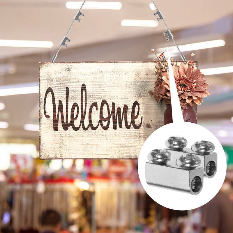 10pcs Cable Clamp Wire Rope Cable Clamp Replacement Fastener for Picture Hanging String Light - Image 5