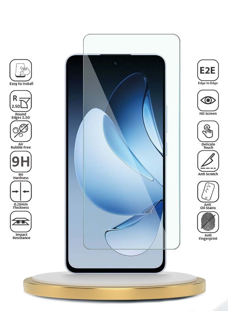 دبليو تيك واقي شاشة من الزجاج المقوى Oppo Reno13 5G 2024 WTech Premium Series 9H 2.5D - شفاف - Image 2