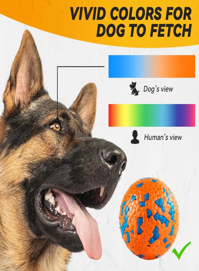 FUSOTO 2Pcs Dog Balls, Tennis Balls for Dog Aggressive Chewers, for Large Medium Small Puppy, Training Catch&Fetch, Water Floats Toys, Orange - Image 5