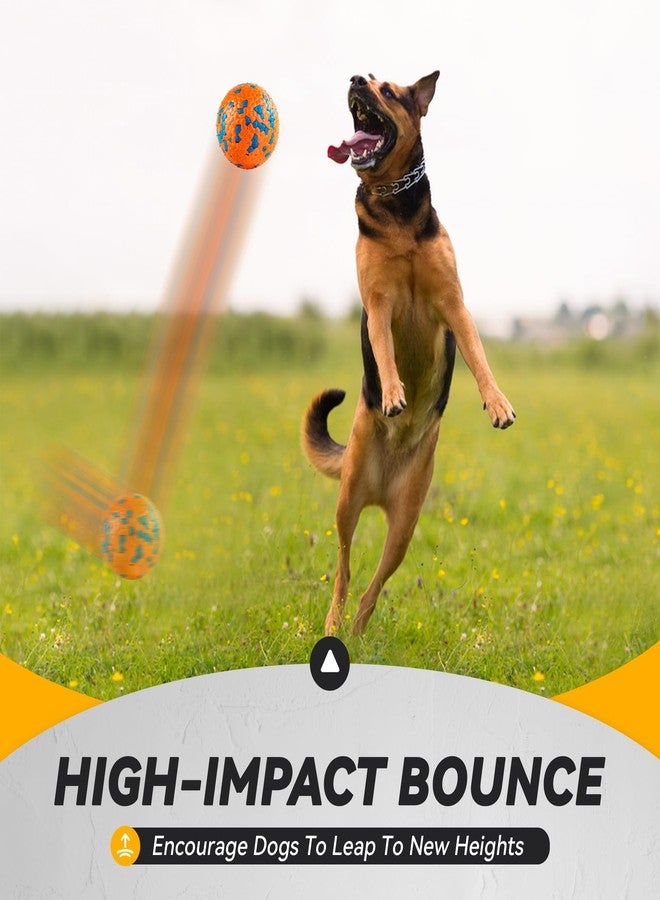 FUSOTO 2Pcs Dog Balls, Tennis Balls for Dog Aggressive Chewers, for Large Medium Small Puppy, Training Catch&Fetch, Water Floats Toys, Orange - Image 2