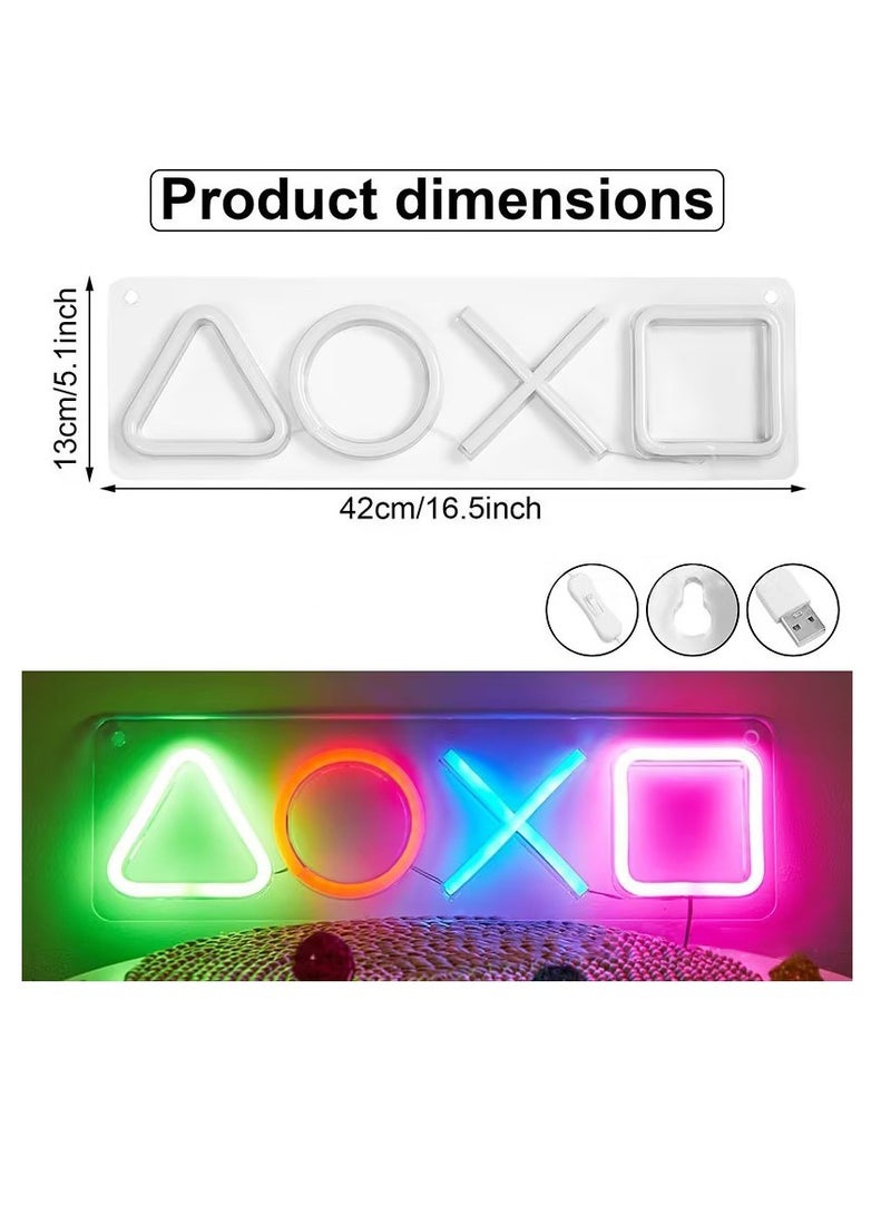 OASIS-TH LED Neon Lights,  Neon for Play station Light Icon Gaming, Neon Signs for Bedroom Wall Decor, USB Powered Switch for PS5 Game Room, Living Room, Man Cave, Gamer Room Decor Aesthetic  - Image 2