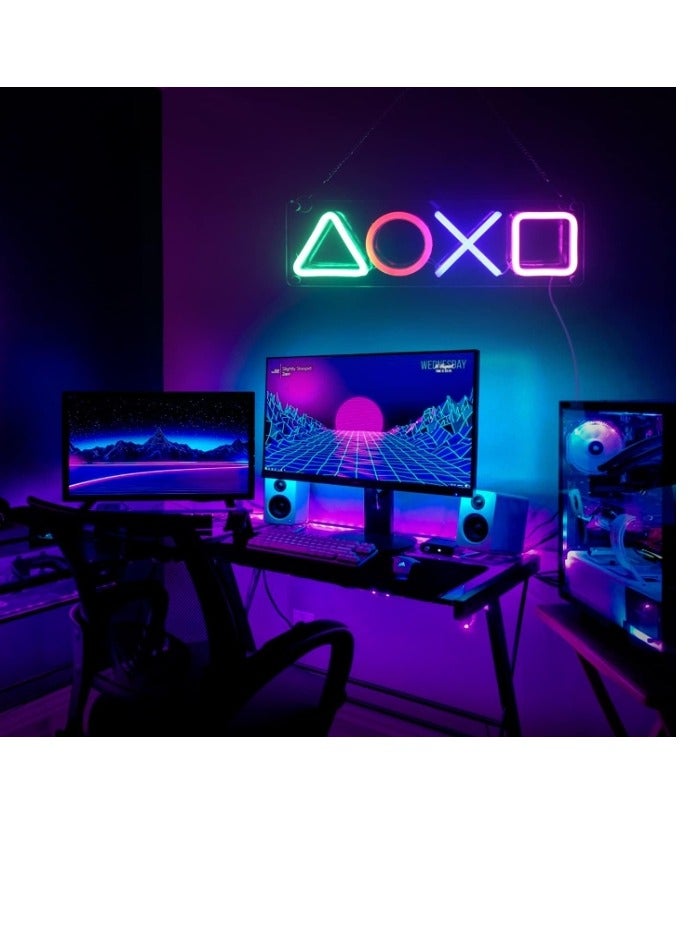 OASIS-TH LED Neon Lights,  Neon for Play station Light Icon Gaming, Neon Signs for Bedroom Wall Decor, USB Powered Switch for PS5 Game Room, Living Room, Man Cave, Gamer Room Decor Aesthetic  - Image 5