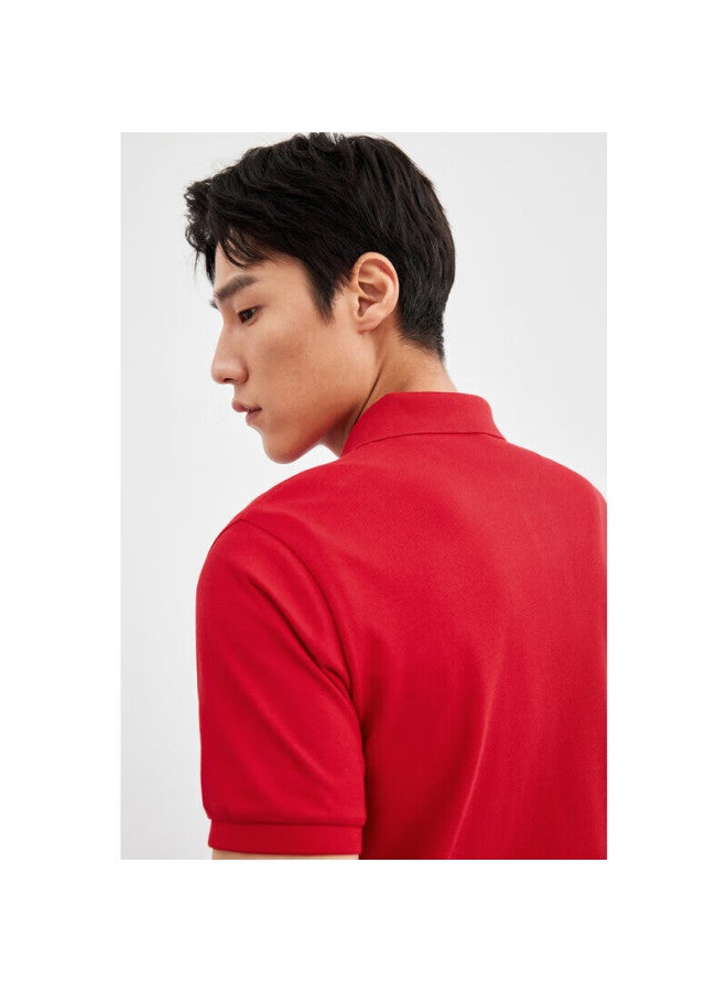 Septwolves Men's Short-sleeve T-shirt, Turn-down Collar, Cool-feeling, Antibacterial, Color-fast, Business Casual, Solid Color, Multi-color Polo - Image 2