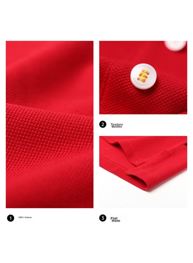 Septwolves Men's Short-sleeve T-shirt, Turn-down Collar, Cool-feeling, Antibacterial, Color-fast, Business Casual, Solid Color, Multi-color Polo - Image 3