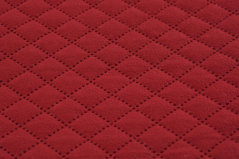 Hardeep 200TC Solid Quilted Velvet Bed Runner Scarf with Matching Cushion Covers/Slipcover Mattress Protector/Bed Linen Scarf/Decorative Set for Bedrooms/Hotel Rooms/Guest Rooms (Red) - Image 3