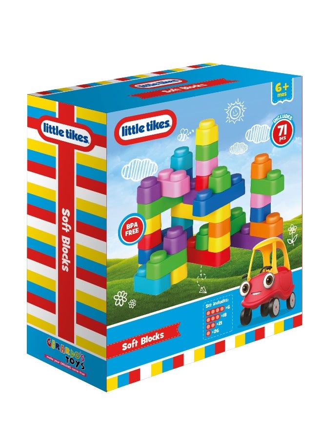 little tikes Little Tikes Soft Blocks Stacking Toy Set (71 Pieces)  - Image 1