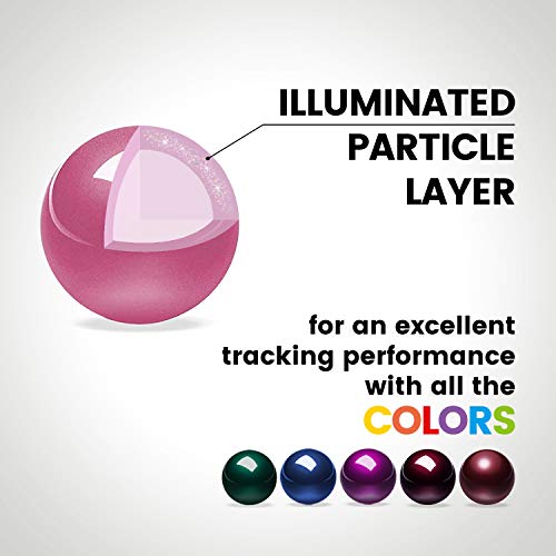 Perixx PERIPRO-303 X2D Replacement Trackball Set of 2 PERIMICE-517/717/520/720 Compatible with Logitech M575/M570 and Elecom Trackball Mouse - Polished Finish - Black and Pink 2 Color Set… - Image 2