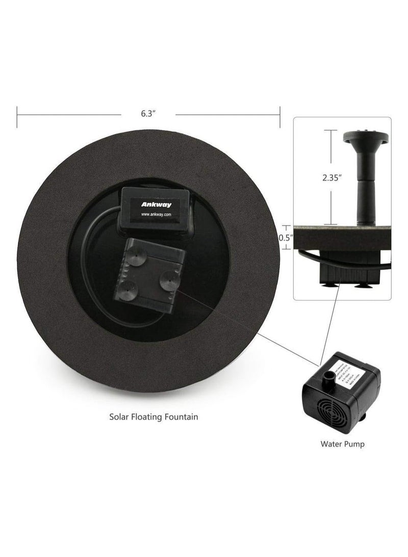 Solar Water Pump 1.4W Round Garden Solar Fountain Solar Water Pump - Image 3