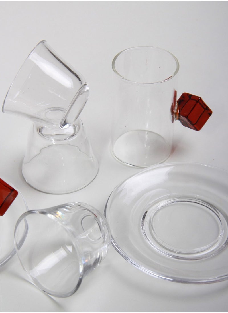MARS Q A set of tea cups and coffee cups with saucers, transparent  - Image 4