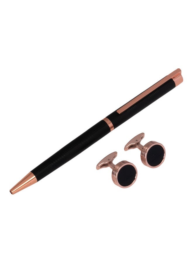 Corato Set of black and copper pen and cufflinks, Corato Special - Image 1