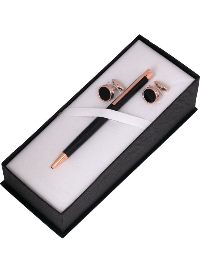 Corato Set of black and copper pen and cufflinks, Corato Special - Image 3