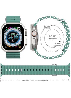 Color Fans Apple Watch Ocean Band 41mm 40mm 38mm for Men Women, Soft Silicone Sport Band Replacement Strap for Apple Watch Ultra iWatch Series 8 7 SE 6 5 4 3 2 1 Cactus  - Image 3