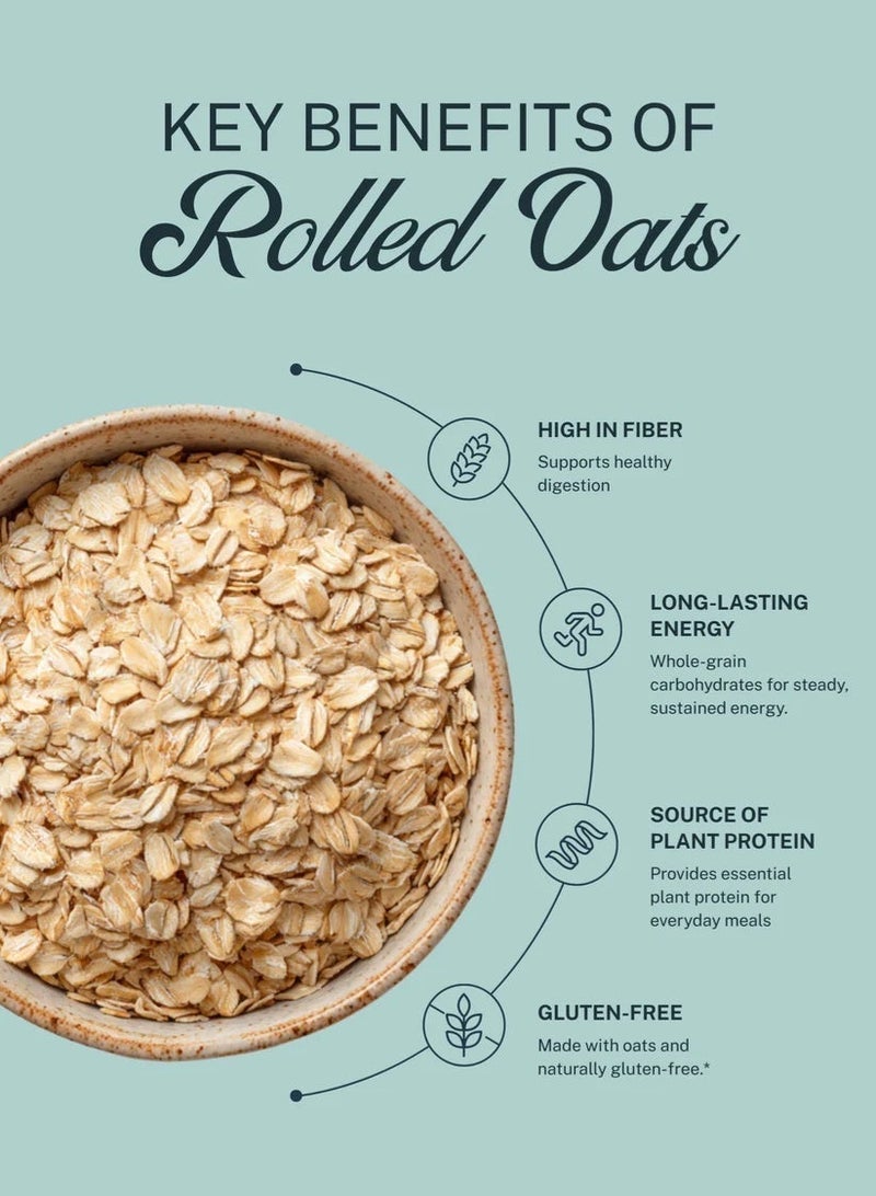 Elephant & Fig Tree Original Norwegian Jumbo Rolled Oats 500g | Oatmeal | High Fiber | Vegan | Healthy Breakfast | Granola Grade - Image 2