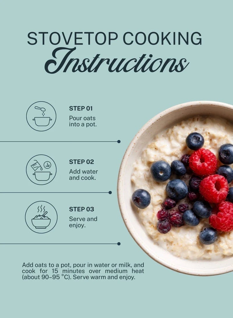 Elephant & Fig Tree Original Norwegian Jumbo Rolled Oats 500g | Oatmeal | High Fiber | Vegan | Healthy Breakfast | Granola Grade - Image 4