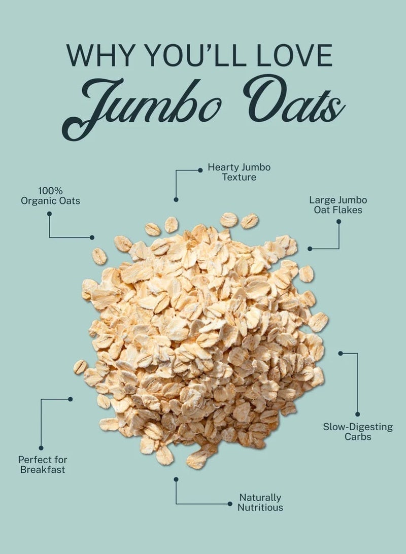 Elephant & Fig Tree Original Norwegian Jumbo Rolled Oats 500g | Oatmeal | High Fiber | Vegan | Healthy Breakfast | Granola Grade - Image 3