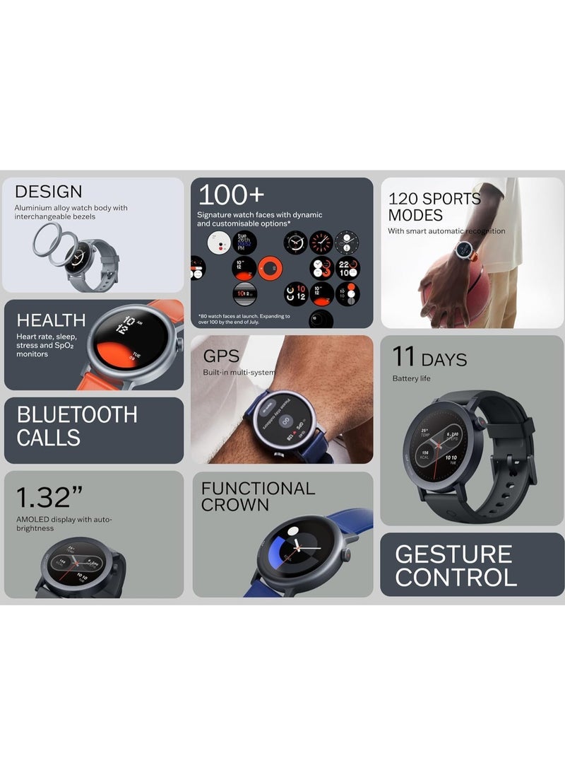 ELTRAZONE - Watch Pro 2 Smartwatch with 1.32" AMOLED Display – Built-In Multi-System GPS, 120 Sports Modes, Smart Sleep Monitoring, Bluetooth Calling with AI Noise Reduction, IP68 Waterproof Fitness Tracker for Android & iOS – Orange - Image 1