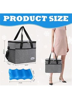 Gonice Breast Milk Cooler Bag With Ice Pack, Grey  - Image 2