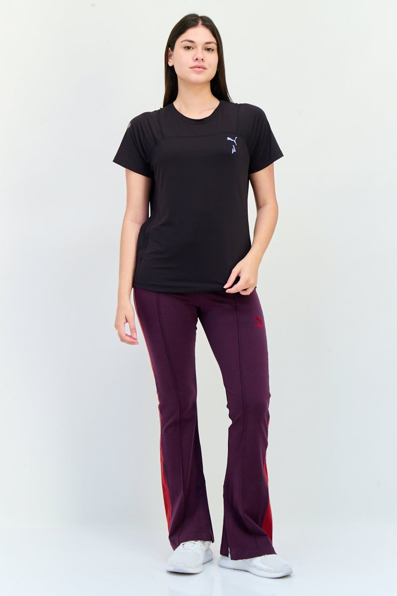 PUMA تي شيرت تدريب قصير الأكمام للنساء، أسود - Image 4