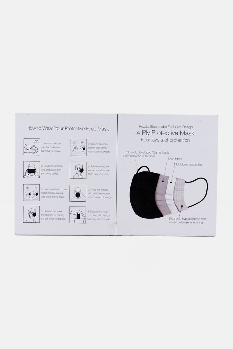 Private Stock Labs 10 Piece Individually Sealed Mask, Black - Image 2