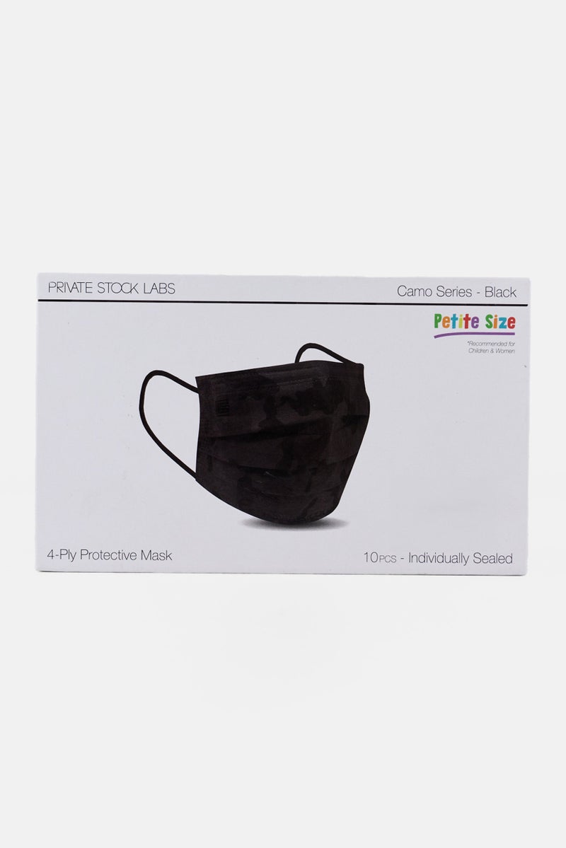 Private Stock Labs 10 Piece Individually Sealed Mask, Black - Image 1