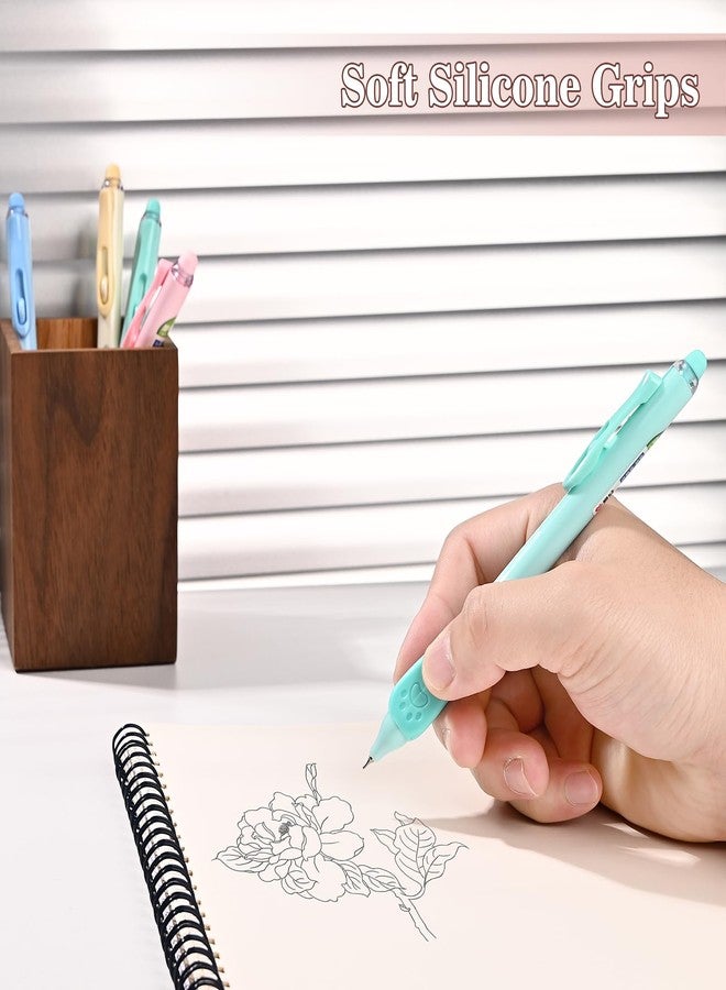 BAYTORY 11Pcs Fine Point Erasable Gel Pens, 0.5mm Aesthetic Retractable Silent Erasable Pen, Comfortable Grip for Smooth Writing Planner and School Supplies (Black Ink) - Image 5