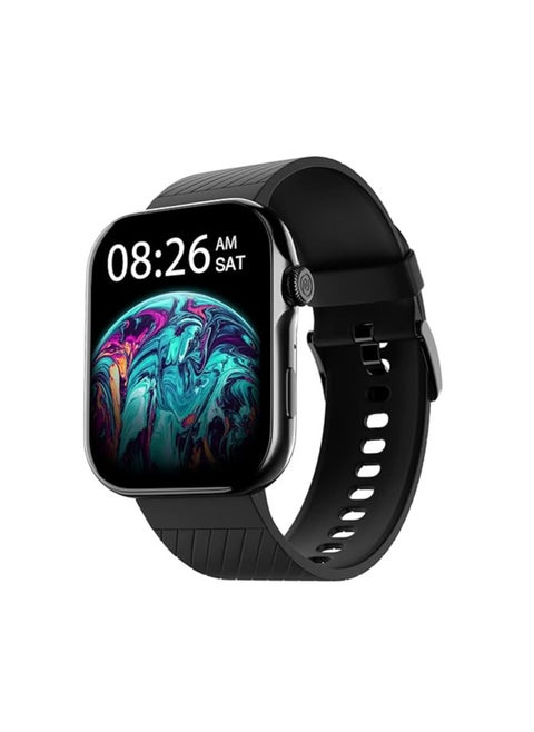 Noise ColorFit Ultra 3 Bluetooth Calling Smart Watch with Biggest 1.96" AMOLED Display, Premium Metallic Build, Functional Crown, Gesture Control with Silicon Strap (Jet Black)