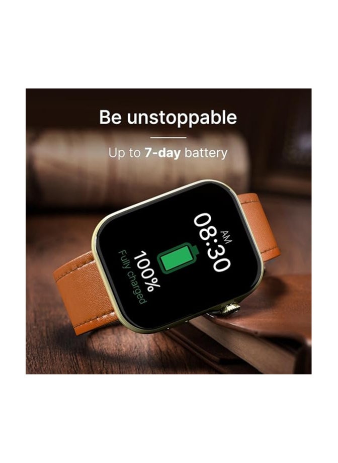 Noise ColorFit Ultra 3 Bluetooth Calling Smart Watch with Biggest 1.96" AMOLED Display, Premium Metallic Build, Functional Crown, Gesture Control with Silicon Strap (Jet Black)