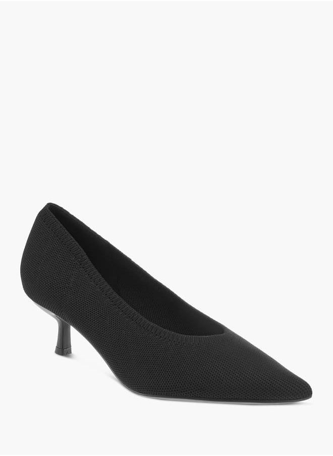 Celeste Womens Textured Slip-On Pumps With Kitten Heels  - Image 1
