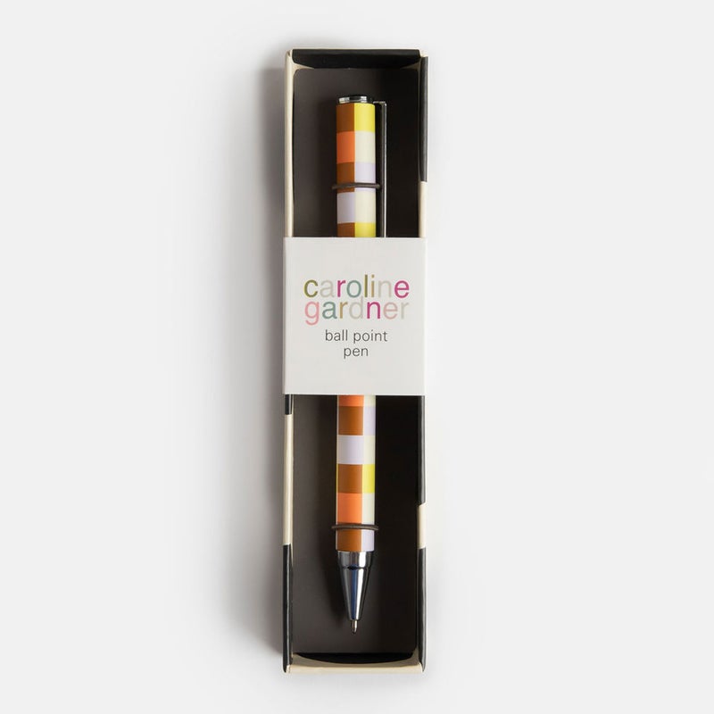 Caroline Gardner- Boxed Pens Multi Check PEN159