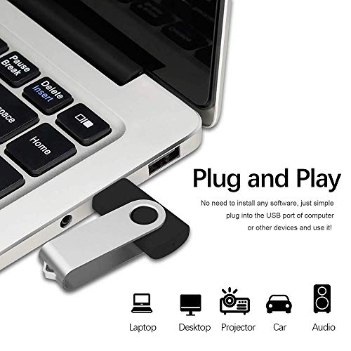 Aiibe 32GB USB Flash Drive 50 Pack Lot USB 2.0 Thumb Drive 32GB Flash Drive Bulk USB Drives Memory Stick Zip Drives Wholesale, 50Pcs Black - Image 3