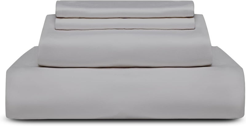 RISHAHOME 3 Piece Bedsheet Set Twin Size|Ash Grey Colour |1 Flat Bedsheet - 160x240 cm, 2 Pillowcases - 50x75 cm|Non allergic Microfiber for year-around use. - Image 3
