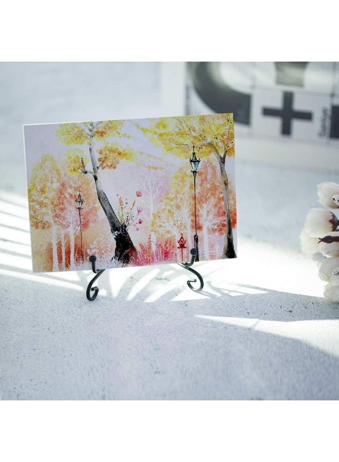 حامل عرض من الحديد بـ 6 قطع، حاملة صور من الحديد الأسود، تعرض إطارات الصور، الأطباق الزخرفية، الأجهزة اللوحية والفنون / 4 بوصة - Image 4