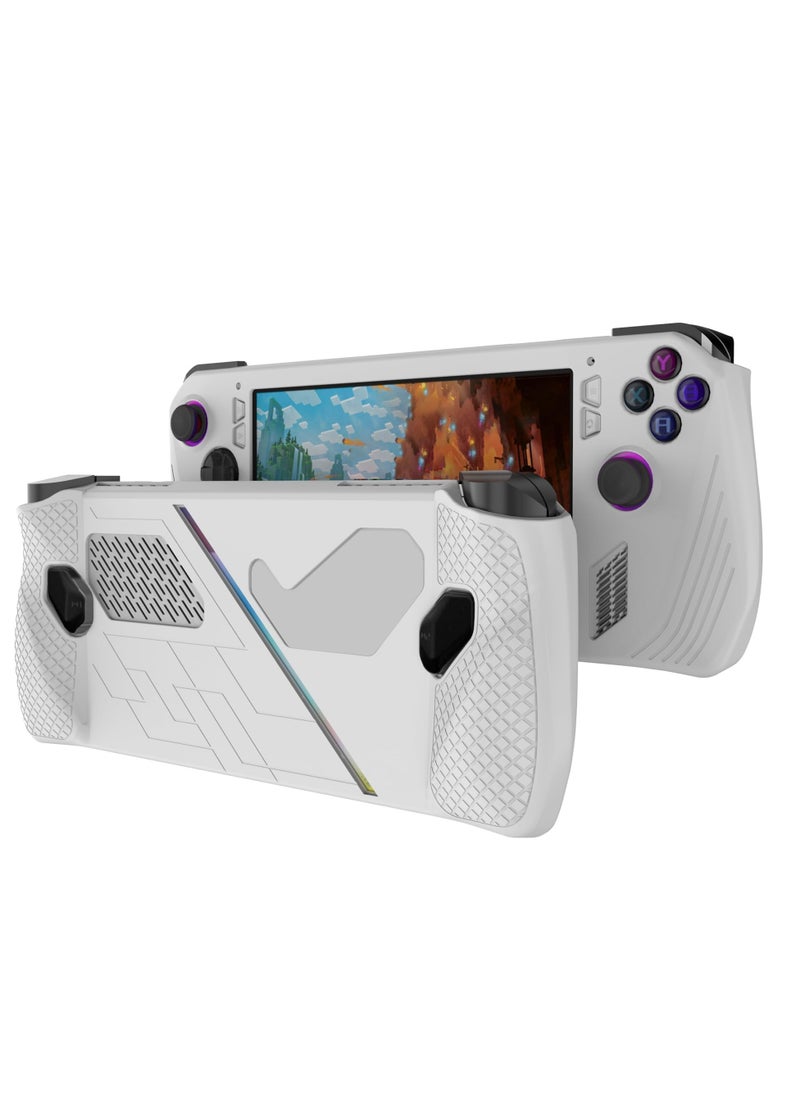 Excefore - Protective Case for Rog Ally, Silicone Case with Kickstand, Compitable with ROG Ally Gaming Handheld, Protective Cover Skin Shock-Absorption and Anti-Scratch, Anti-Slip (White) - Image 1