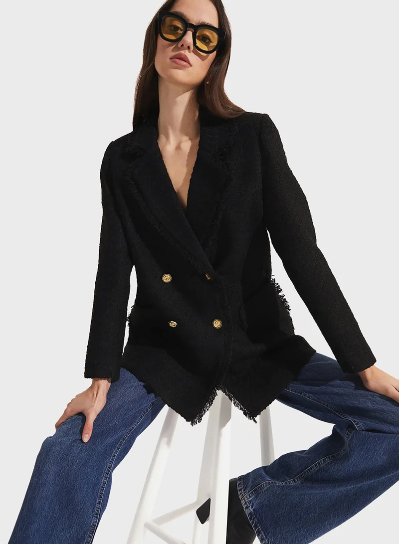 جون Button Detail Jacket