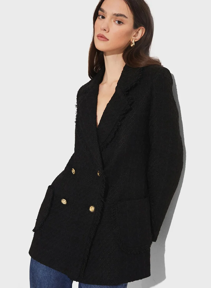 جون Button Detail Jacket